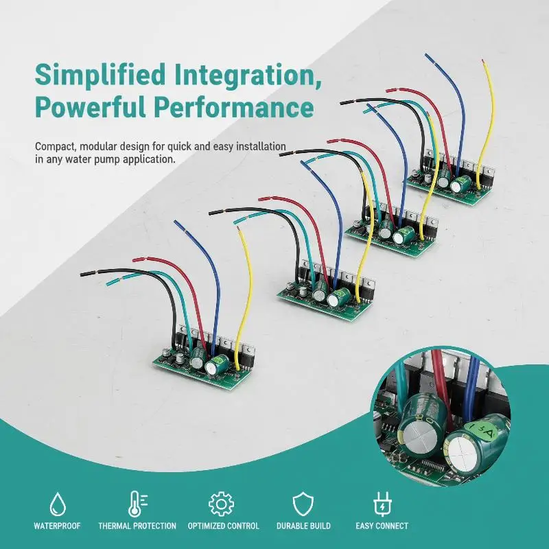 Replacement Submersible Pump Board Efficient Pump Control Brushless Control Pump Circuit Board Easy Installation