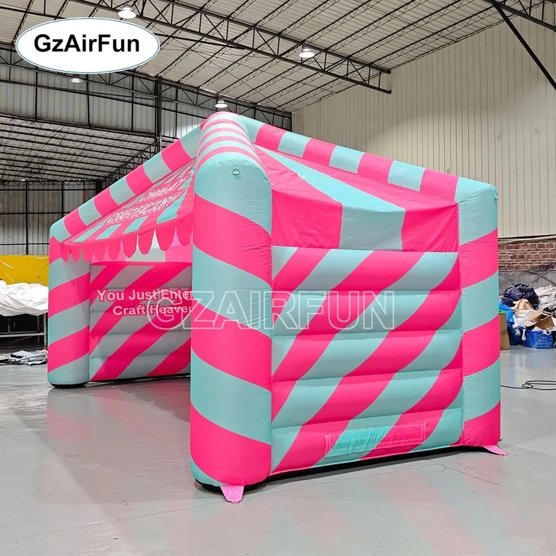 GZAIRFUN Custom Portable Candy Inflatable Stall Tent with Built-In Fan Easy Setup Customizable Size for Outdoor Advertising