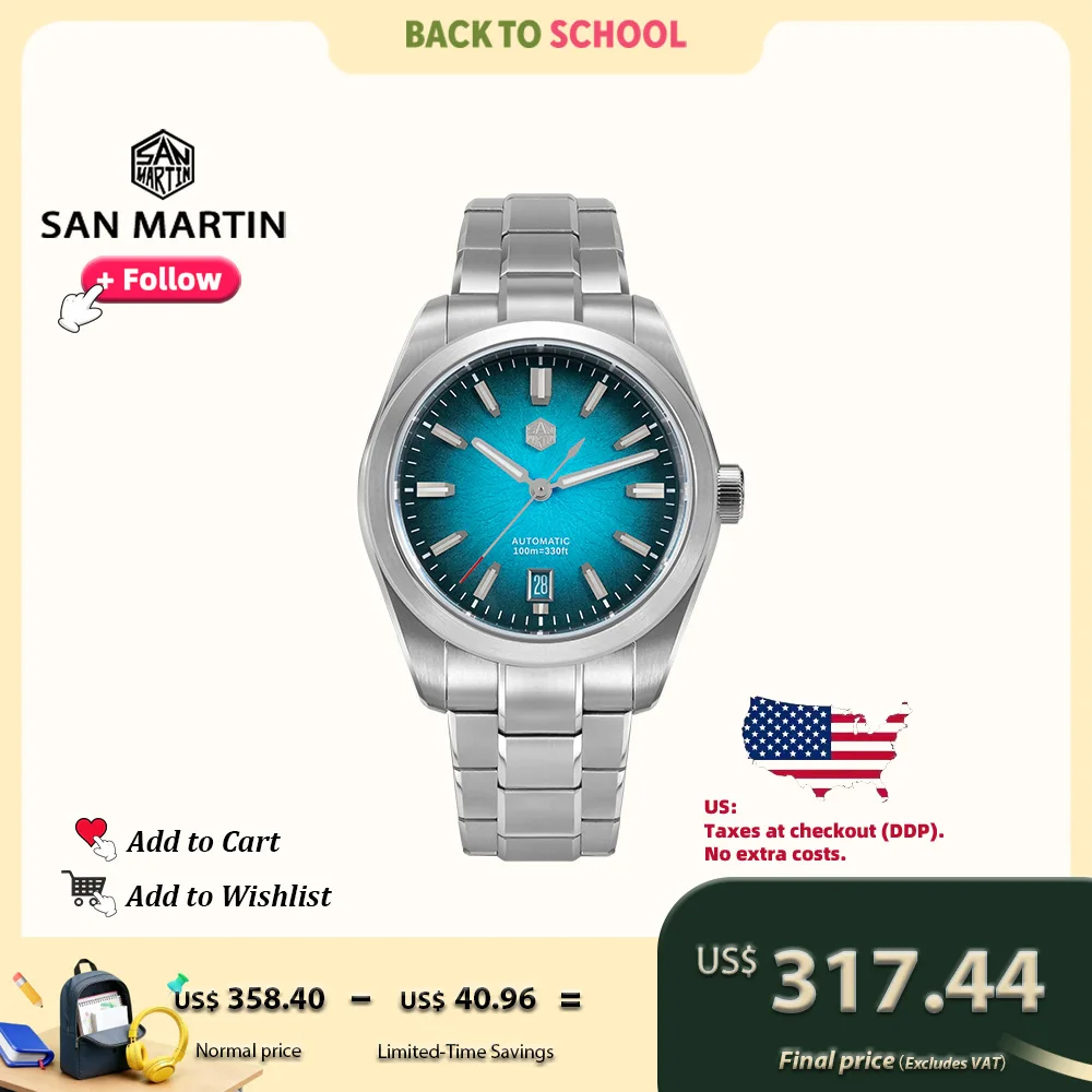 

San Martin New 36mm Men Watch Miyota 9015 Chinese Original Design JianZhan Gada Mechanical Watches Waterproof Luminous SN0144