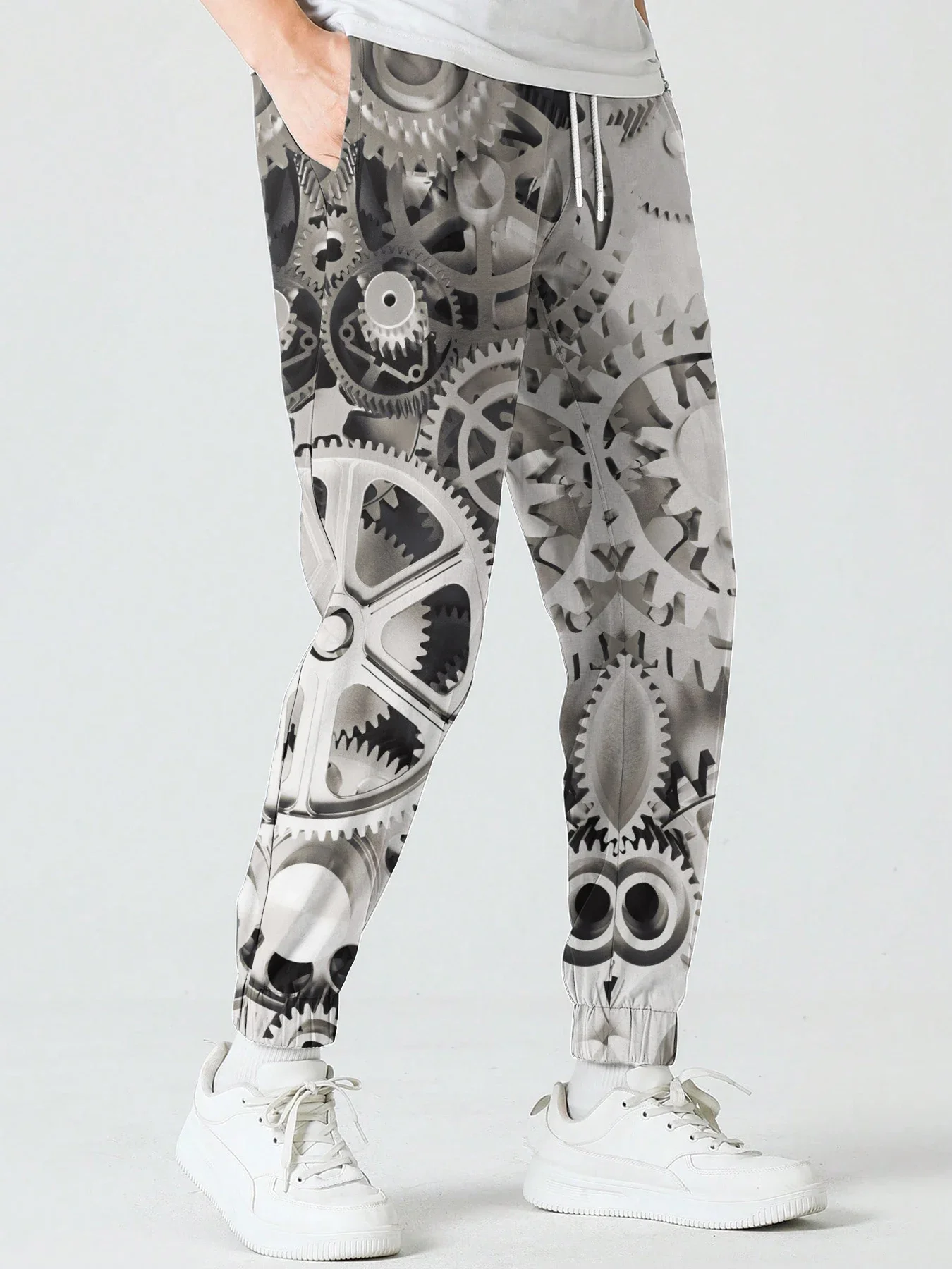 

Mechanical Parts Pattern Printed Pants Men Hip Hop Streetwear Sweatpant Autumn Outdoor Casual Male Women Jogging Trousers