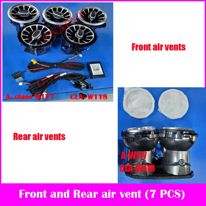 Led Voor Benz A/C/E/S/V/Cla/Gla/Glc W176 W205 w213 W222 W447 W117 W156 X253 Bluetooth App Nozzle Omgevingslicht Air Vent Turbine