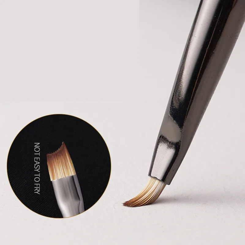 1/7PCS Nail Art Design Painting Polish Brush UV Gel Nail Draw Pen Tools Liner Flat Round Head  With Metal Cap