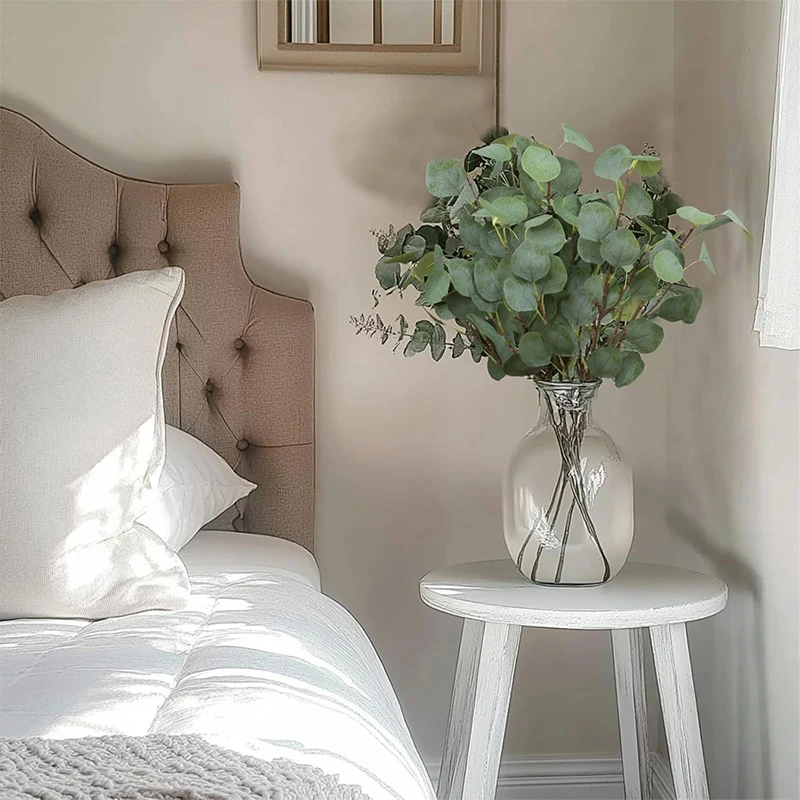 1/3 Stück Eukalyptus-Kunstpflanzenstrauß, grün, 78 cm, gefälschter Pflanzenstiel für Zuhause, Garten, Hochzeit, Tisch, Party-Dekoration, gefälschte Pflanze – Detail 6