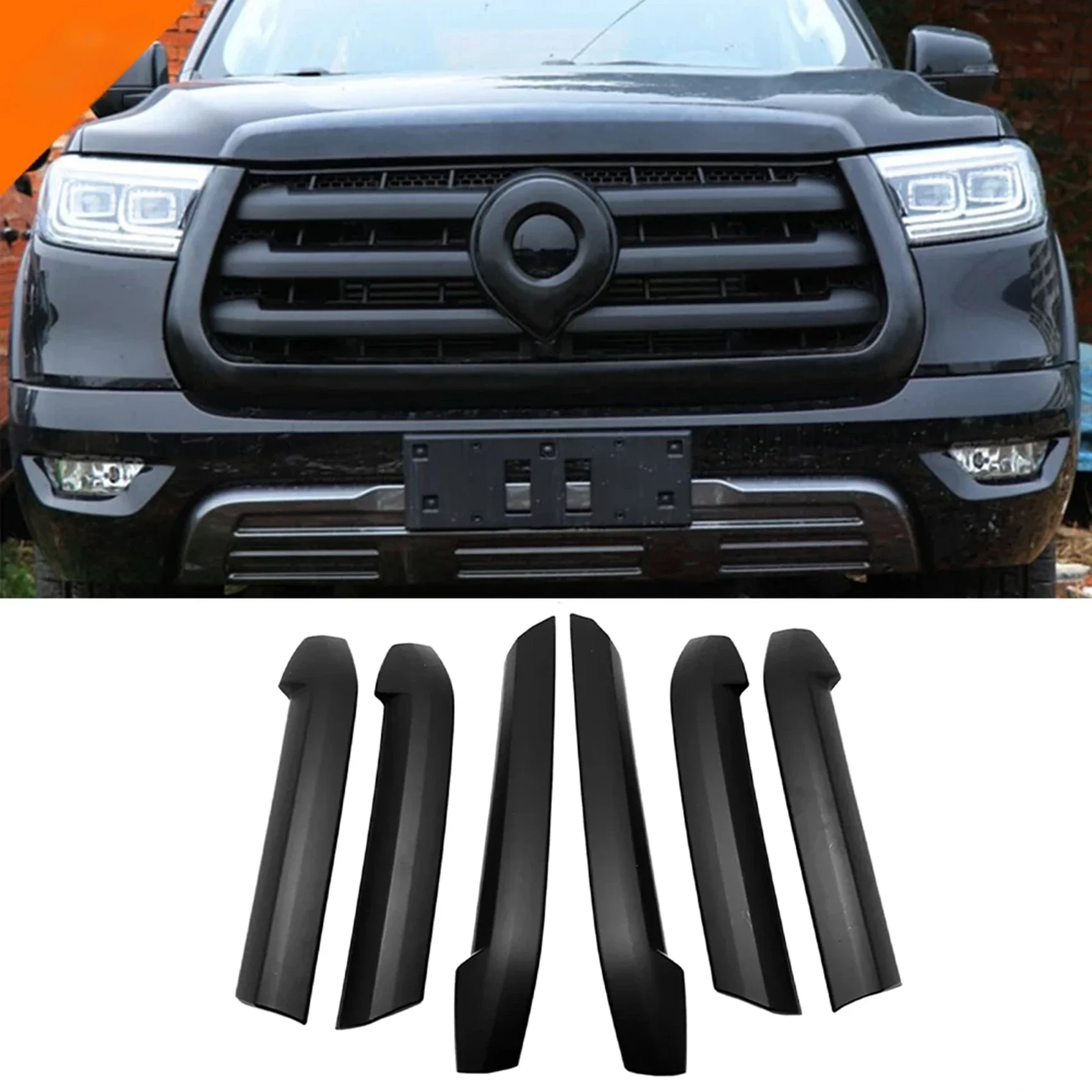 

Передняя решетка автомобиля, капот, декор двигателя, наклейка, молдинг для Great Wall Cannon GWM Poer Ute 2021-2022