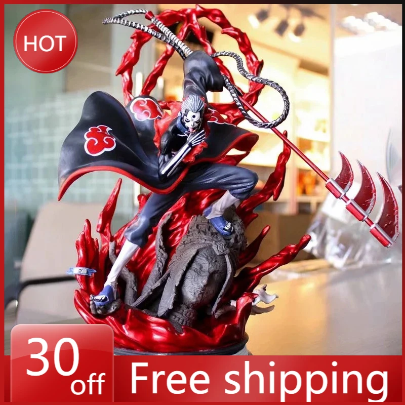 NARUTO Figure 36cm Hidan Akatsuki Evil God Form Animation Peripheral Toy Collections Desktop Ornament Craft Model Gift for Kids