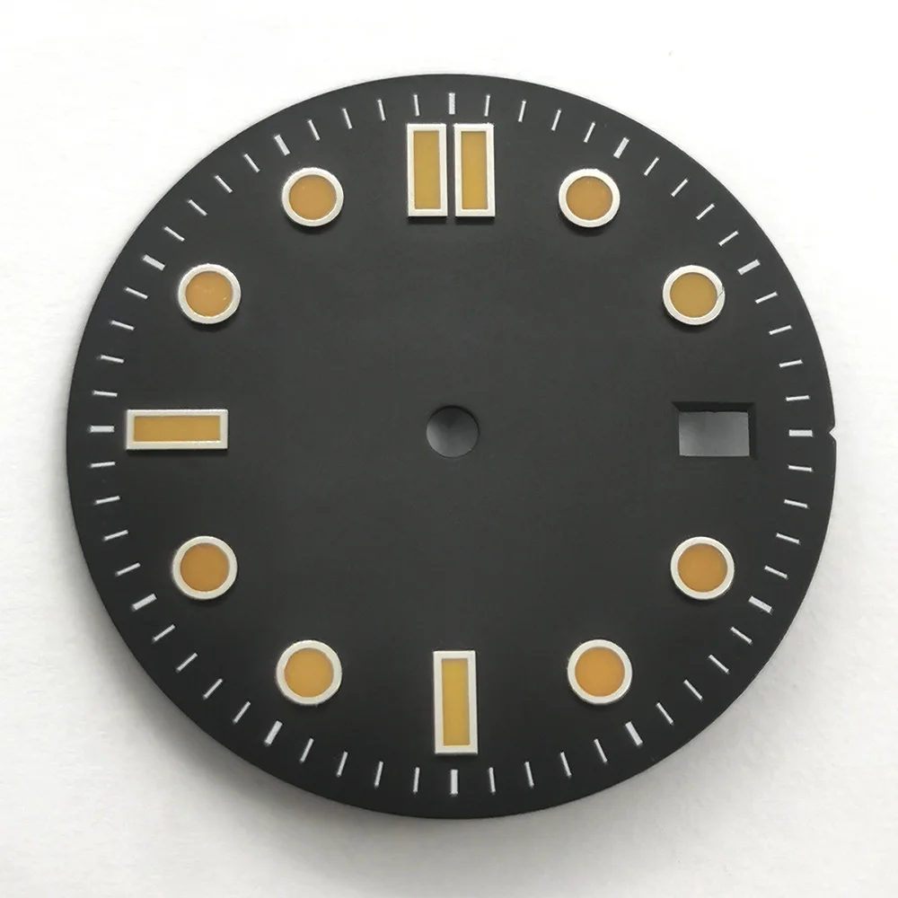 Customized 31mm Dial NH35 Watch Dial Surface Fit For NH35 NH36 Movement 31mm Green Luminous Watch Faces