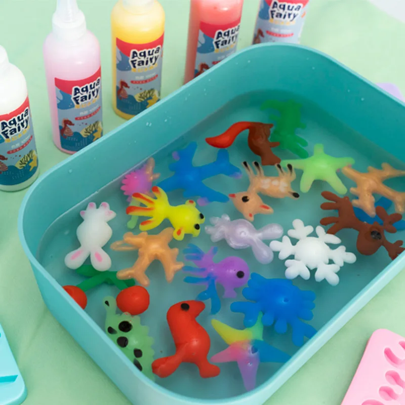 Handmade DIY Magic Water Elves Colorful Chromatin Glue Liquid 3D Sea Creature Water Elf Resin Mold For Aqua Fairy Making