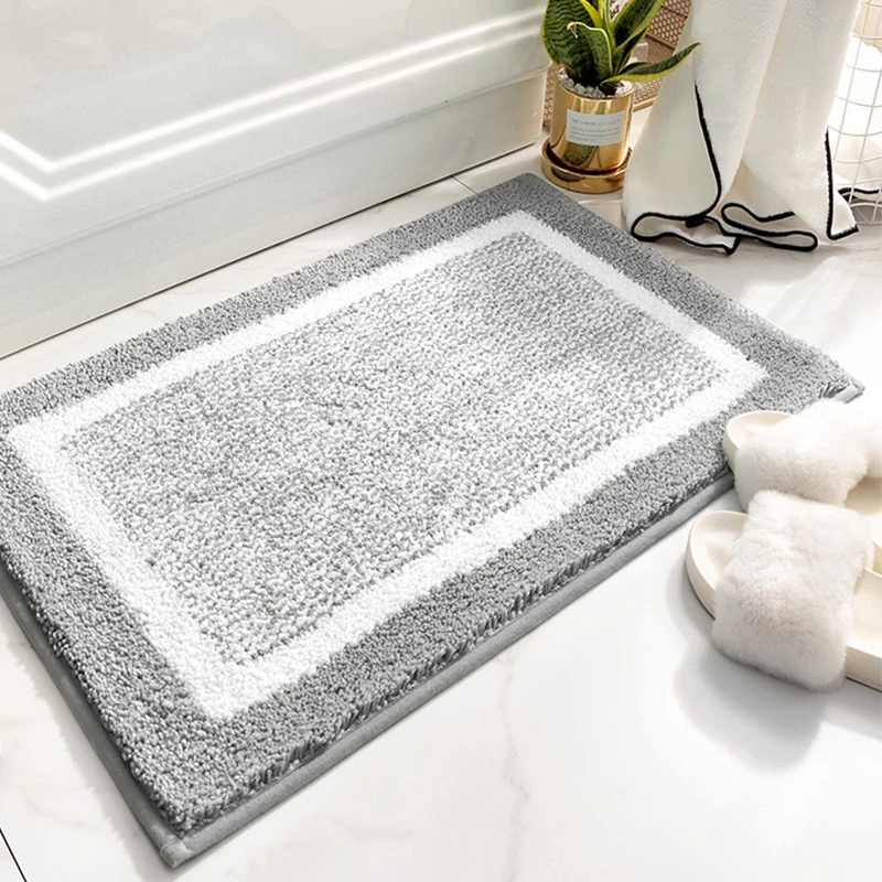 

50*80cm Dirt Resistant Door Mat Bathroom Rug Non-Slip Floor Protector Decor Shower Pad Absorbent Quick Dry Soft Foot Mat Carpet