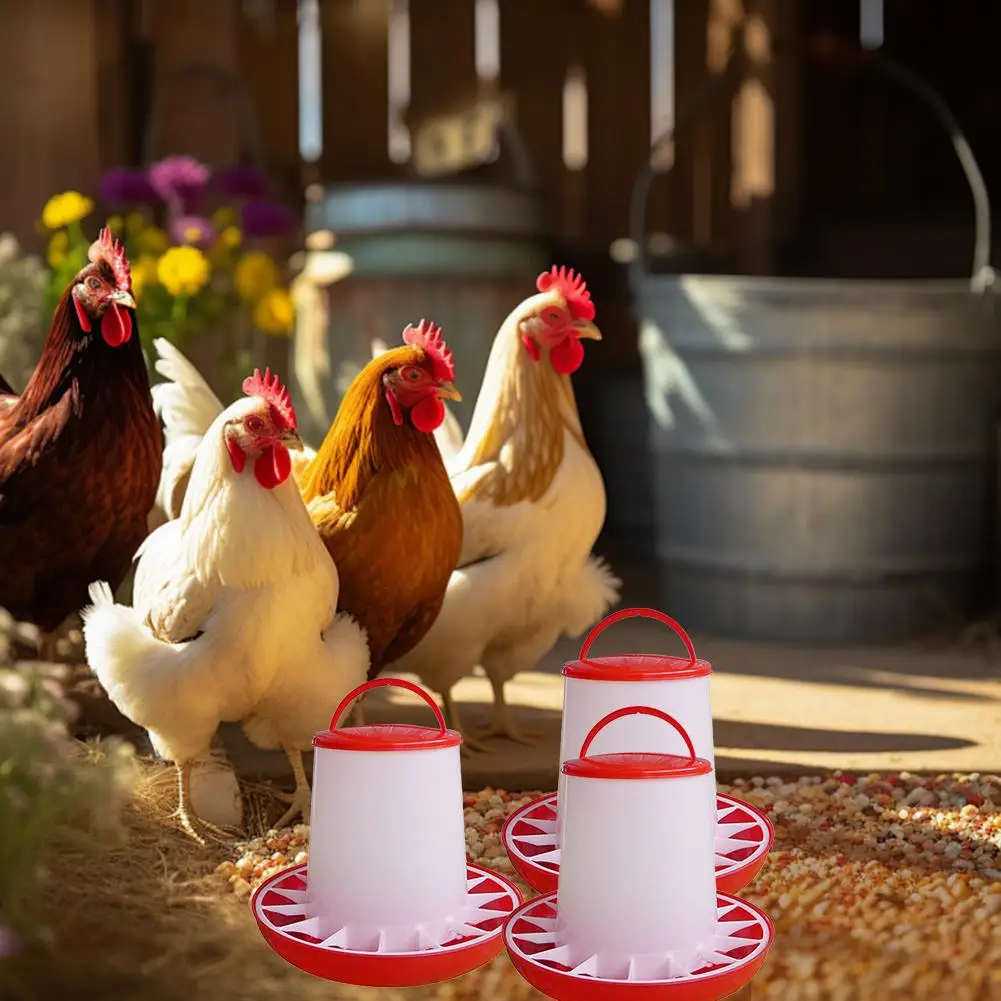 

Automatic Chicken Feeder Bucket Rooster Hen Feeding Poultry Feeding Supplies Device, 1Pcs Animal Quail Farm Pigeon T2Q6