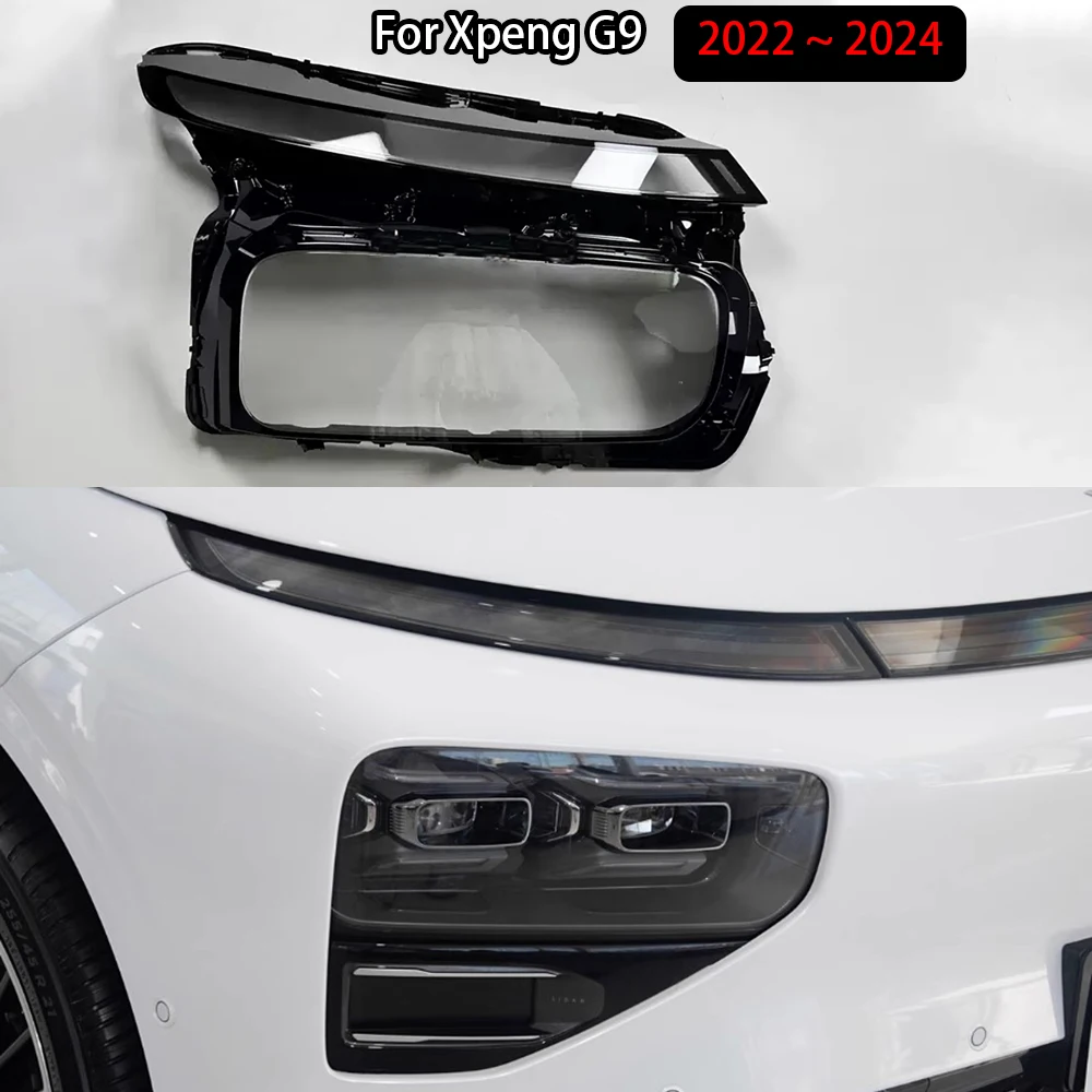 

For Xpeng G9 2022 2023 2024 Headlamp Cover Headlight Shell Transparent Lens Plexiglass Replace Original Lampshade