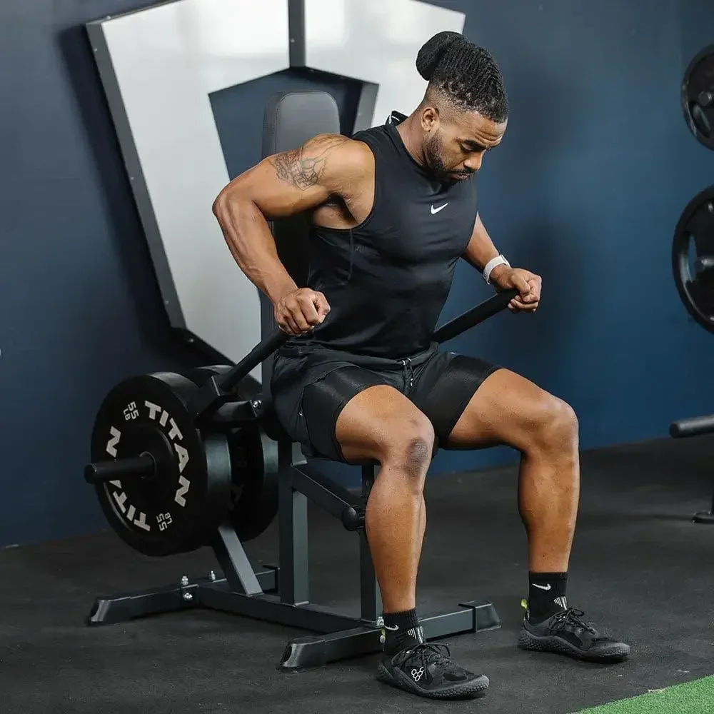 200 LB Capacity Plate Loaded Dip Station with Adjustable Seat and Curl Bar Feature