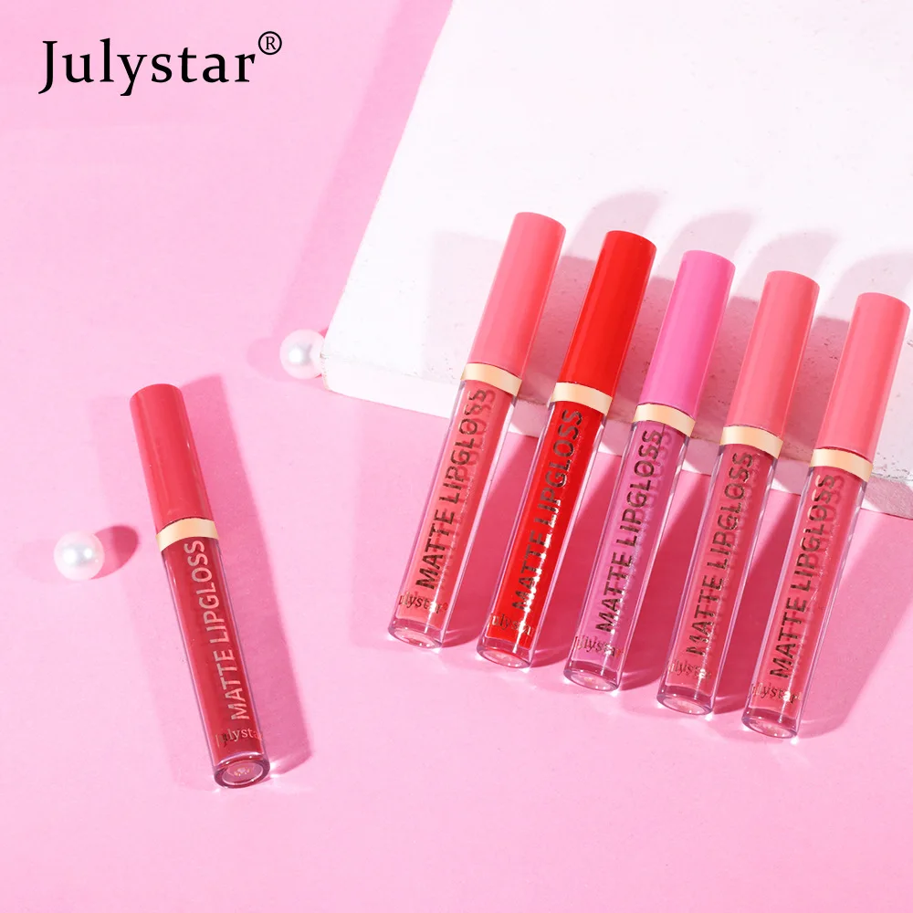 Julystar 12 Kleur Lippenstift Lip Glazuur Rood Fluwelen Lippenstift Vrouwen Make-Up Lipgloss Matte Vloeibare Lippenstift Party Dagelijkse Cosmetica