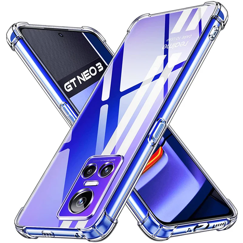 Soft Clear Case for Realme GT Neo 3 5G Phone Cases Realmi GT Neo 3T Neo2T GT2 Pro Shockproof Silicone Cover Realme GT Neo3 Case