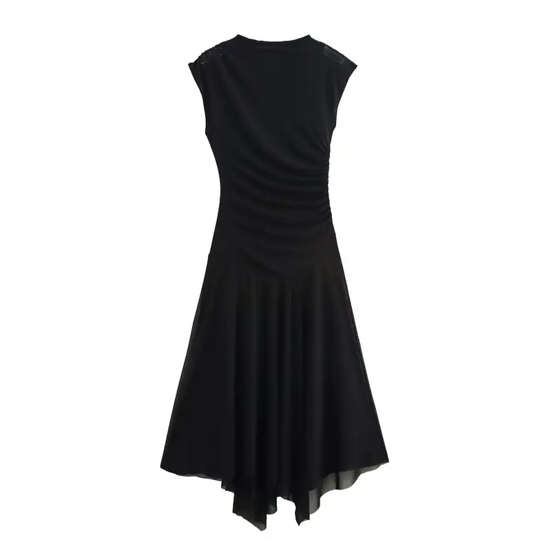 Spring 2025 New Arrival Women's Midi Dr Silk Georgette Stand Collar Svel Gown Commute Sle Spring Summer Faion