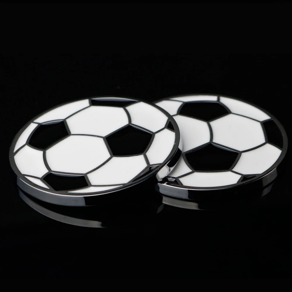 Soccer Ball Themed Car Emblem in for Mirror Chrome - Designed for Consistent Appearance Temperature and Humidity Ranges
