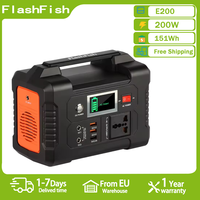 Flashfish E200 Portable Power Station 200W Solar Generator 151Wh Lithium Battery Home Backup Outdoor Camping Mobile power