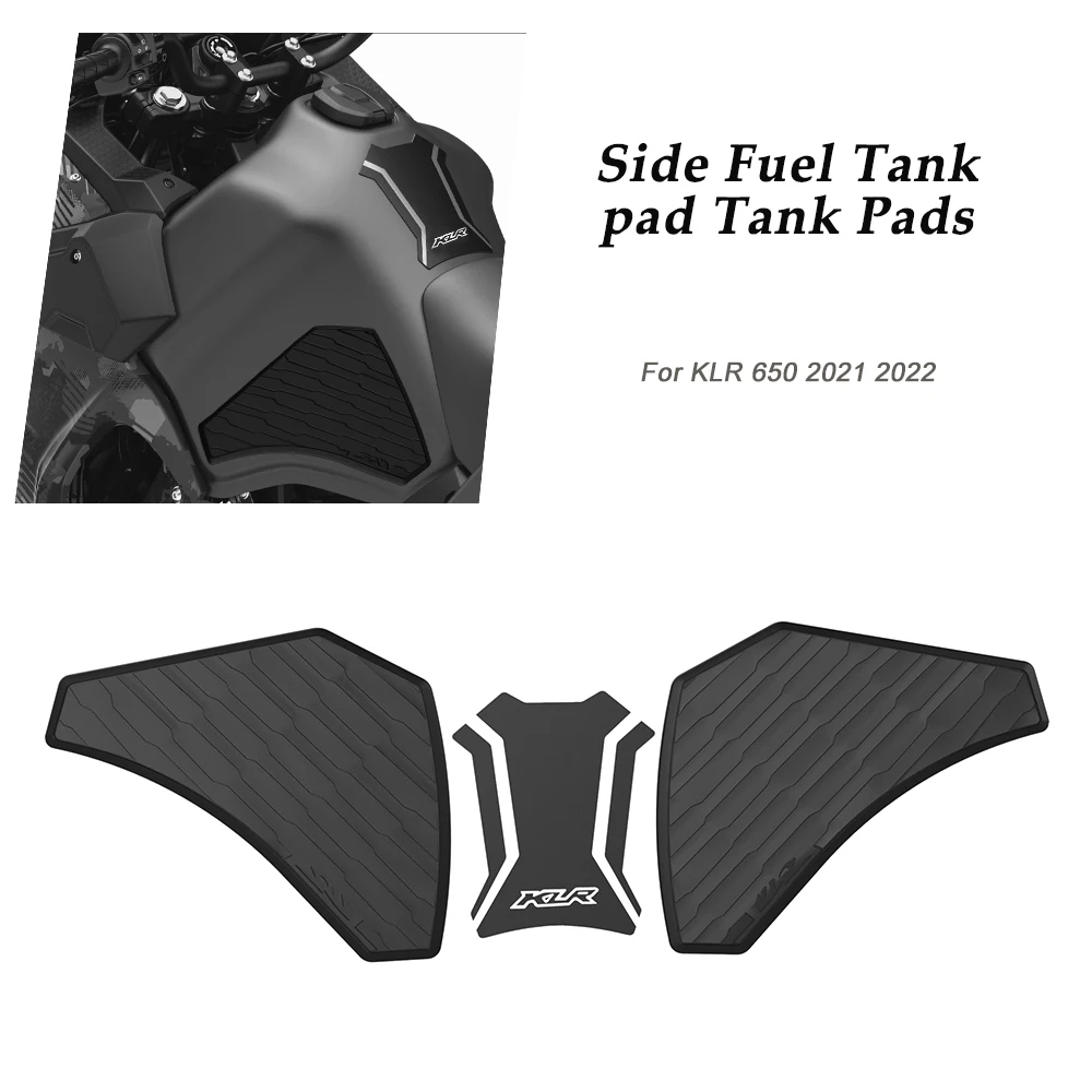 Side Fuel Tank pad Tank Pads For Kawasaki KLR650 2021 2022 Anti-slip Scratch-resistant Rubber Knee Grip Sticker Decal Protection