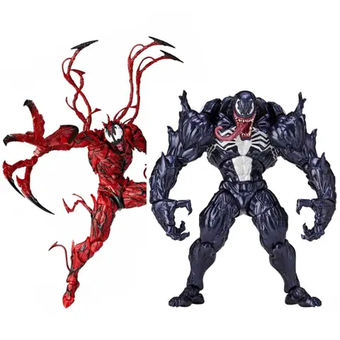 Revoltech Venom Eddie Brock Amazing Spider-Man Actionfigur Carnage Yamaguchi Posebar Modell Samlarleksak Present 6 best sales Yamaguchi Järnspindel - №6