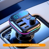 QC3.0 PD 25W Car Charger with Bluetooth 5.0 FM Transmitter and MP3 Player