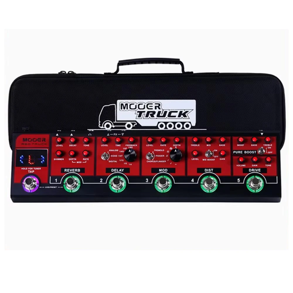 MOOER Multi-effectpedaal Red Truck Gitaarprocessor Effectpedaal Gitaaraccessoires voor betere livehouse-optredens