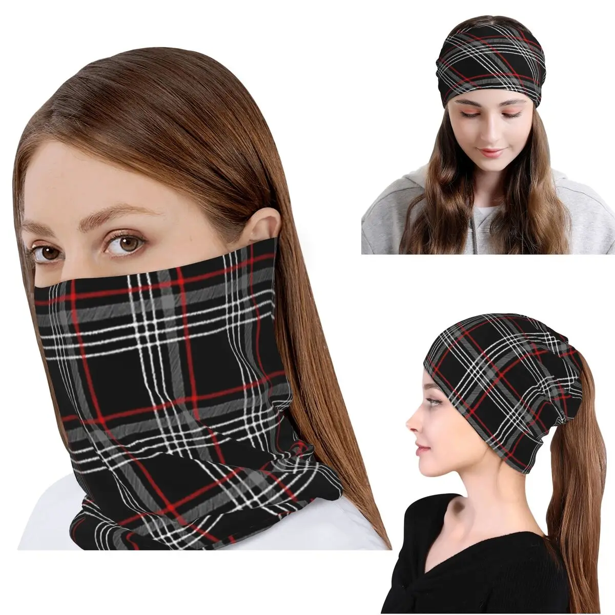 

GTi Tartan Bandana Neck Gaiter Wrap Scarf Warm Headwear Beanies Hat for Men Women Adult All Season