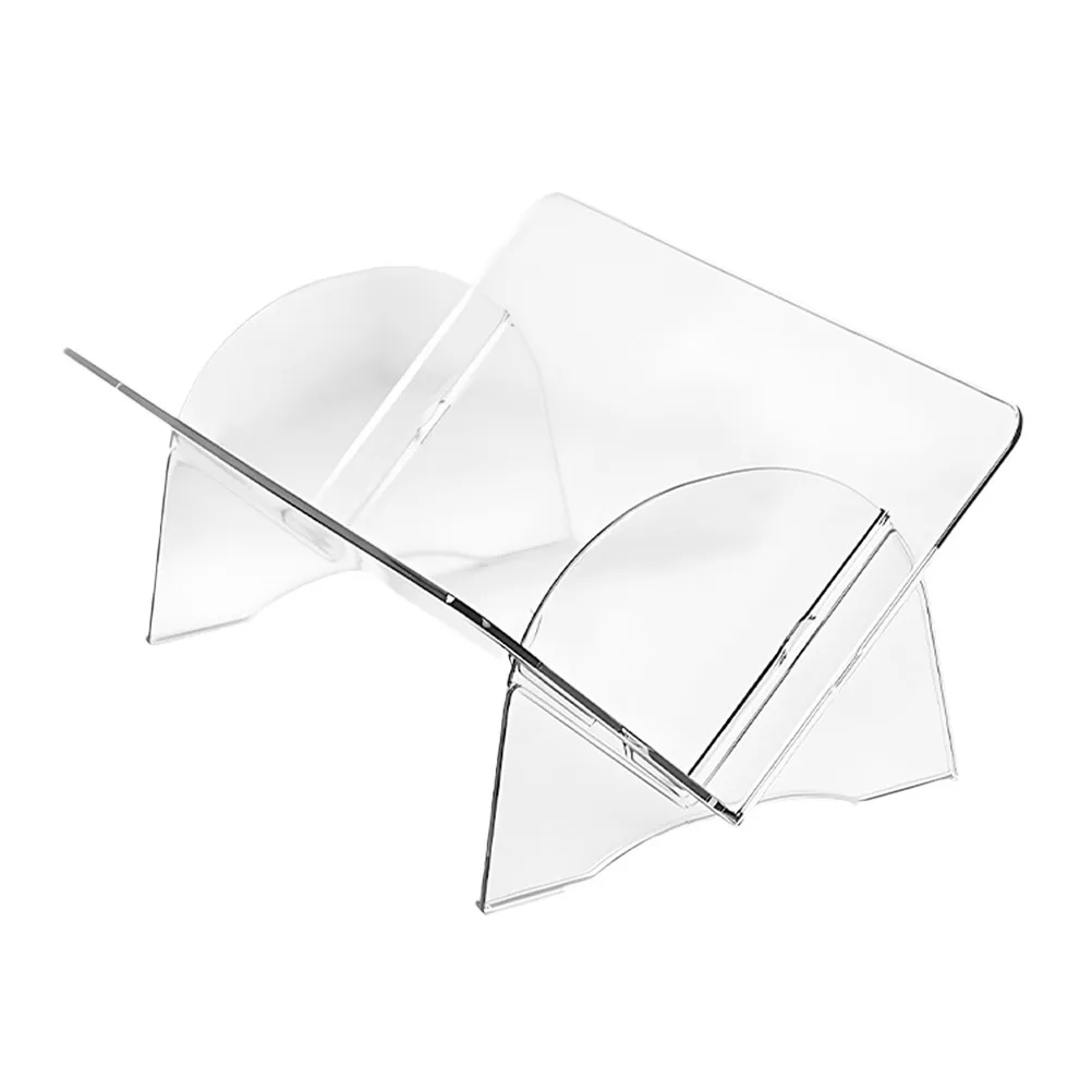 Clear Desktop Bookshelf Detachable Transparent Book Organizer for Desk Books Magazines Files Office Home Study Space Saving