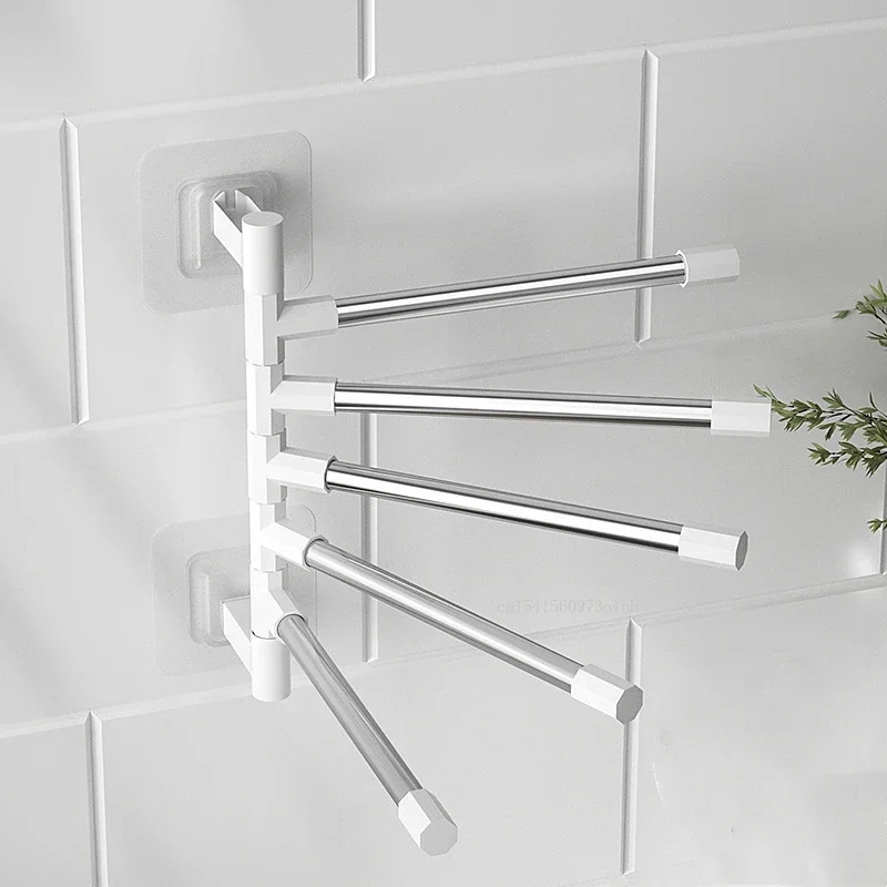 Towel Rack Bathroom Accessories Sets Kitchen Wall Shelf Without Drilling Mounted Organizers Storage Stainless Bath Shelves