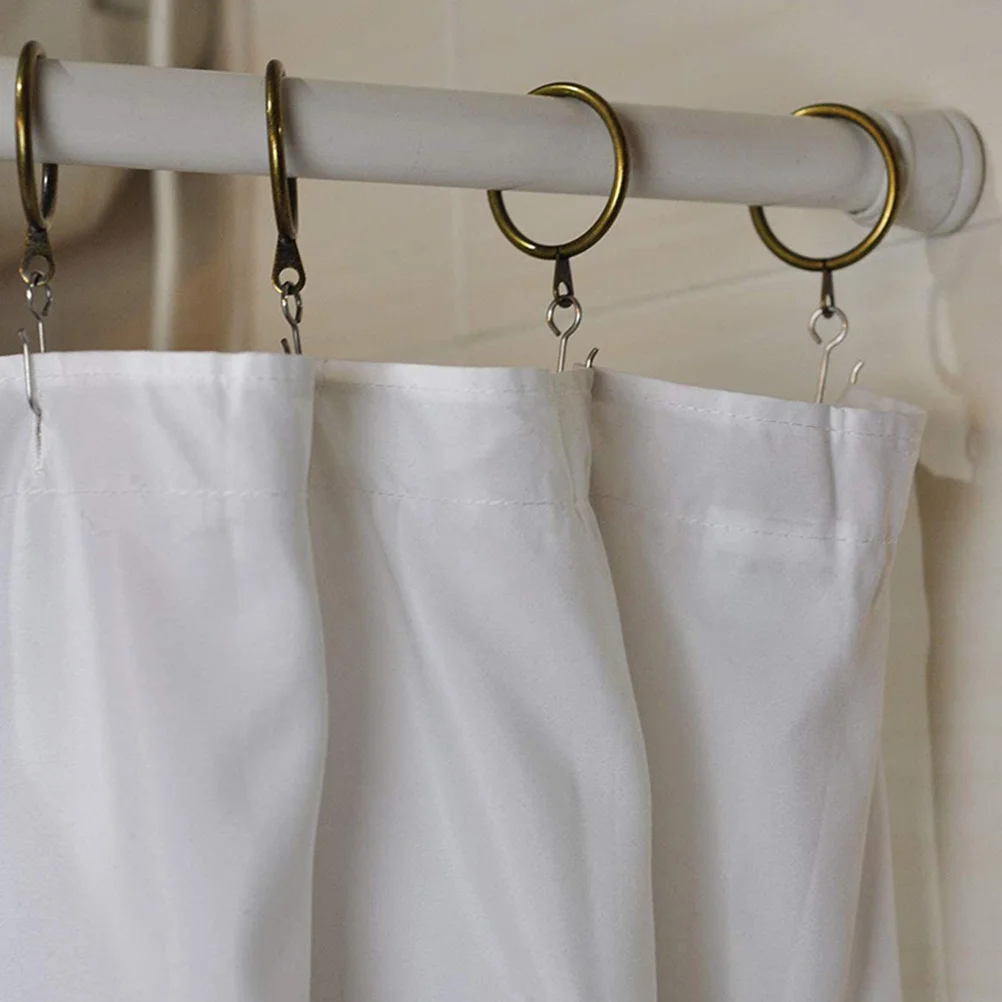 

120Pcs Sunshade Curtain Hooks Load Bearing Shower Curtain Hanging Hooks Household Hanging Rings Rust Resistant