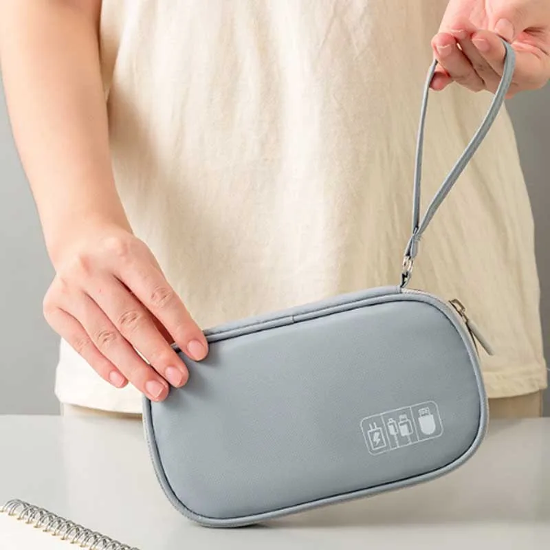 

Portable Travel Electronics Organizer Bag Multi-Pocket Water-Resistant Storage Case for USB Cables Earbuds Charger Adapters