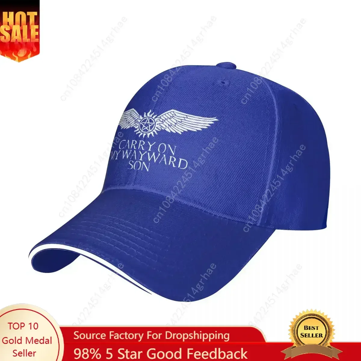 

Supernatural Wing Baseball Cap Hip Hop Dean Sam Sandwich Caps for Men Women Adjustable Dad Hat Sport