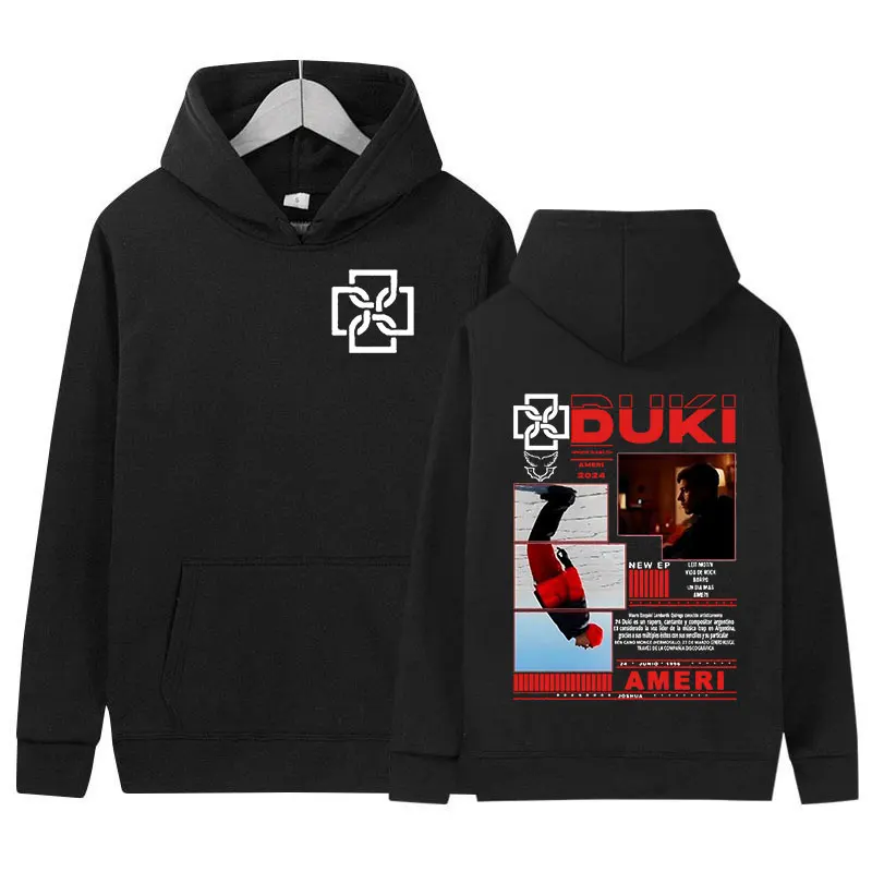 Rapper Duki ADA Tour 2024 New Hoodie Men Hip Hop Clothing Pullover Sweatshirt Y2k Unisex Fashion Autumn/Winter Hoodies Fans Gift