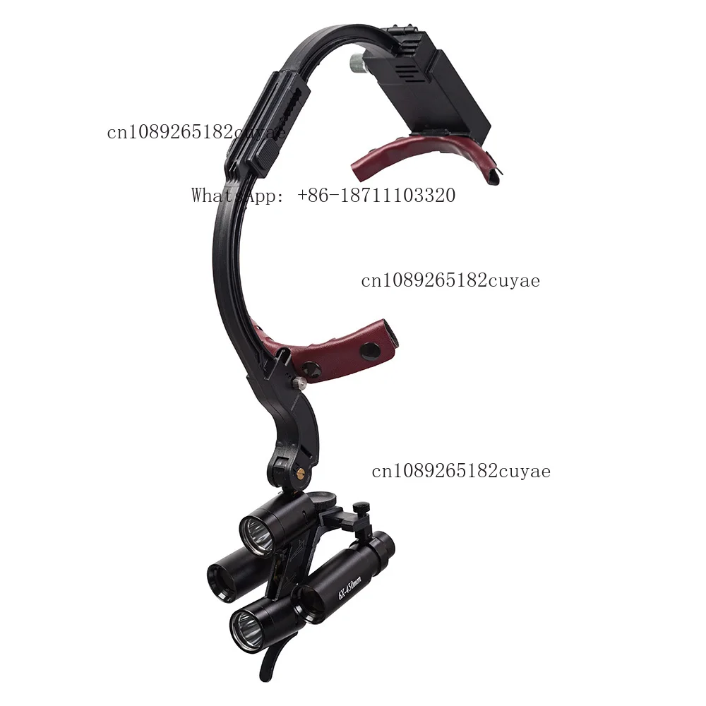 Surgical Lab Headgear Ergonomic Magnification Glasses Wireless Vision Light TTL Ergo Dental Loupes 6x