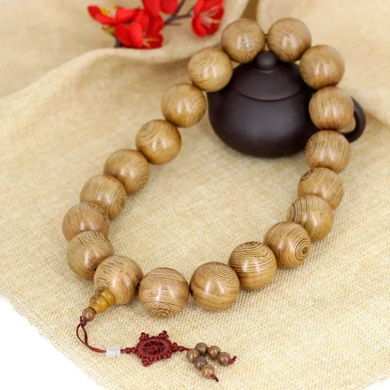 Chicken wings wooden Buddha beads wooden rosary car hanging with the same material along the grain handicraft string wholesale