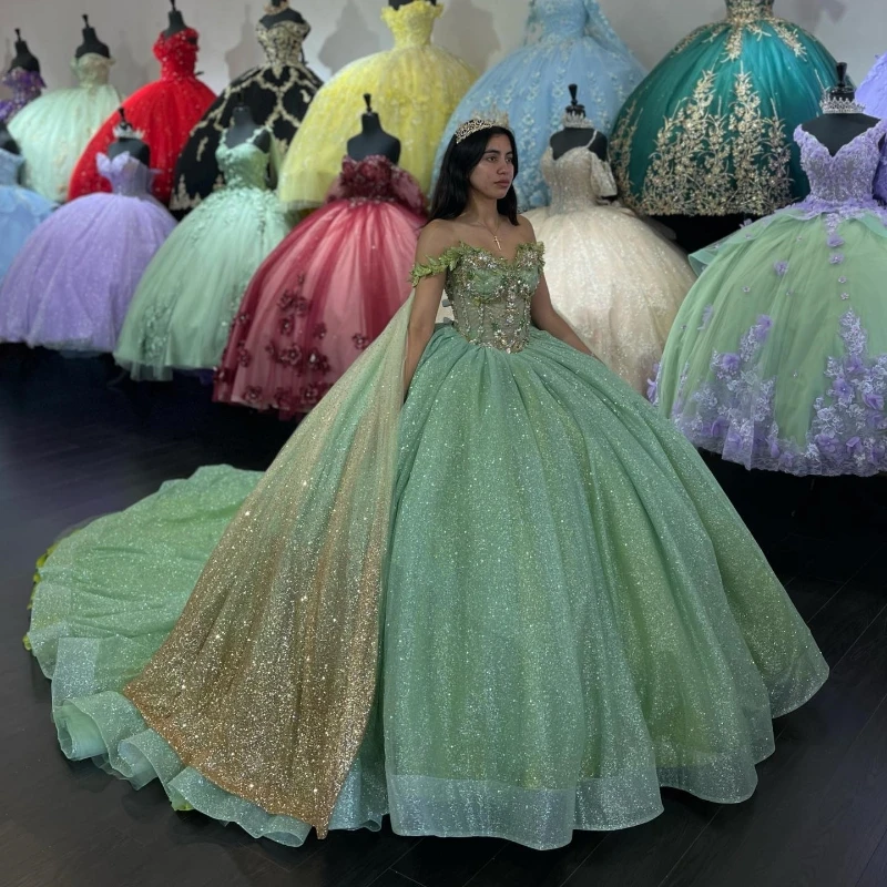 Hercegnő Zsálya Zsozsó Kifulladt Quinceañera dresses applied gyöngyök vel Hegyfok Fűző Jószagú 16 ruhát vestidos Delaware 15 anos 15th szülinapi