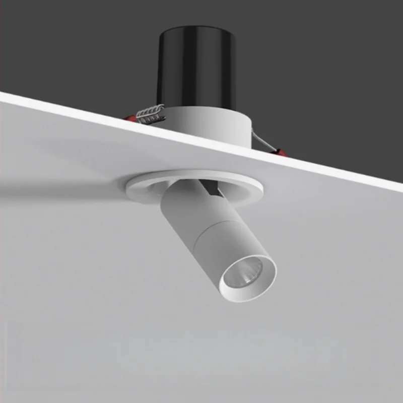 Stretching Type Spotlight - Mini Embedded Stretching Small Opening LED Adjustable Angle Home Living Room Entrance Light