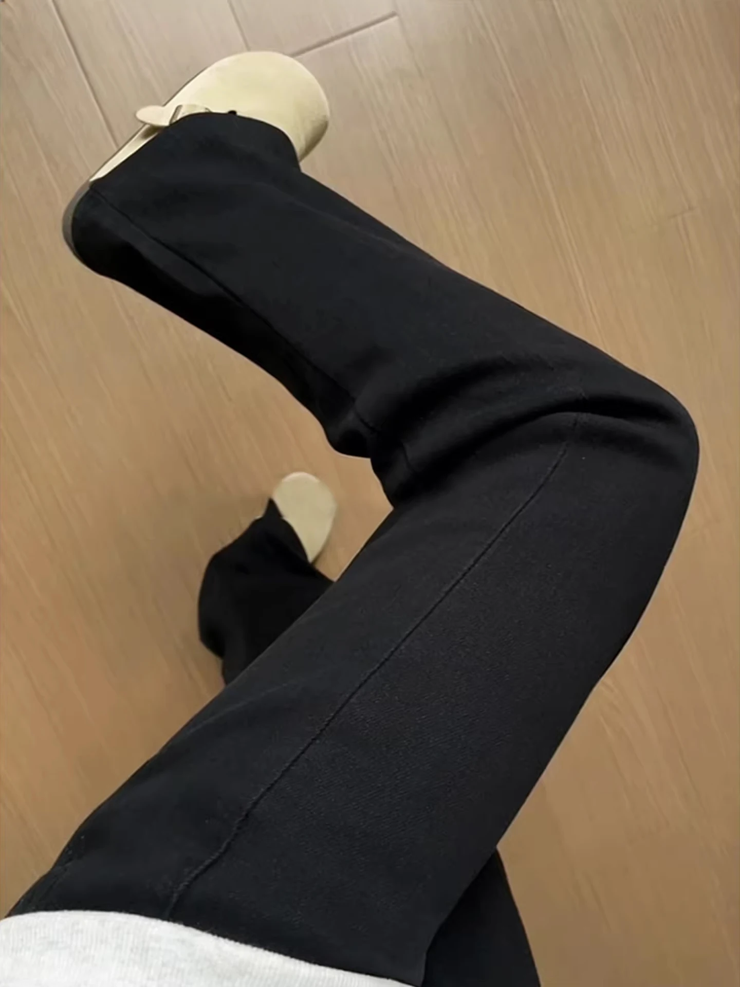 

Cleanfit Black Men's Jeans Spring Trendy Elastic Straight Leg American High Street Slim Fit Casual Denim Pants