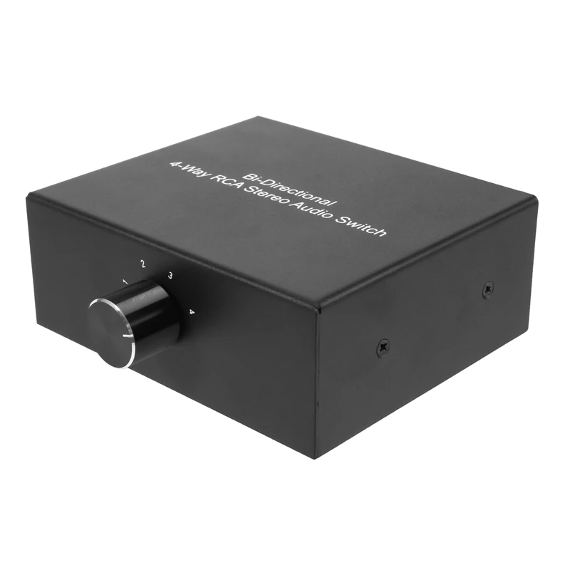 4-Way Stereo L/R Sound Channel Bi-Directional Audio Switcher, 1 In 4 Out /4 In 1 Out, Audio Switch Splitter For Speaker