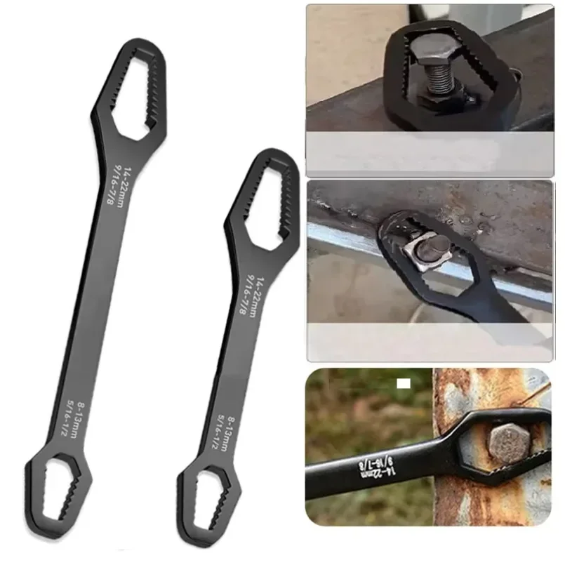 4-13mm 8-22mm 3-17mm Doppelendiger Universalschlüssel Multifunktional, Selbstspannender Schraubenschlüssel Reparaturwerkzeuge Doppelendschlüssel