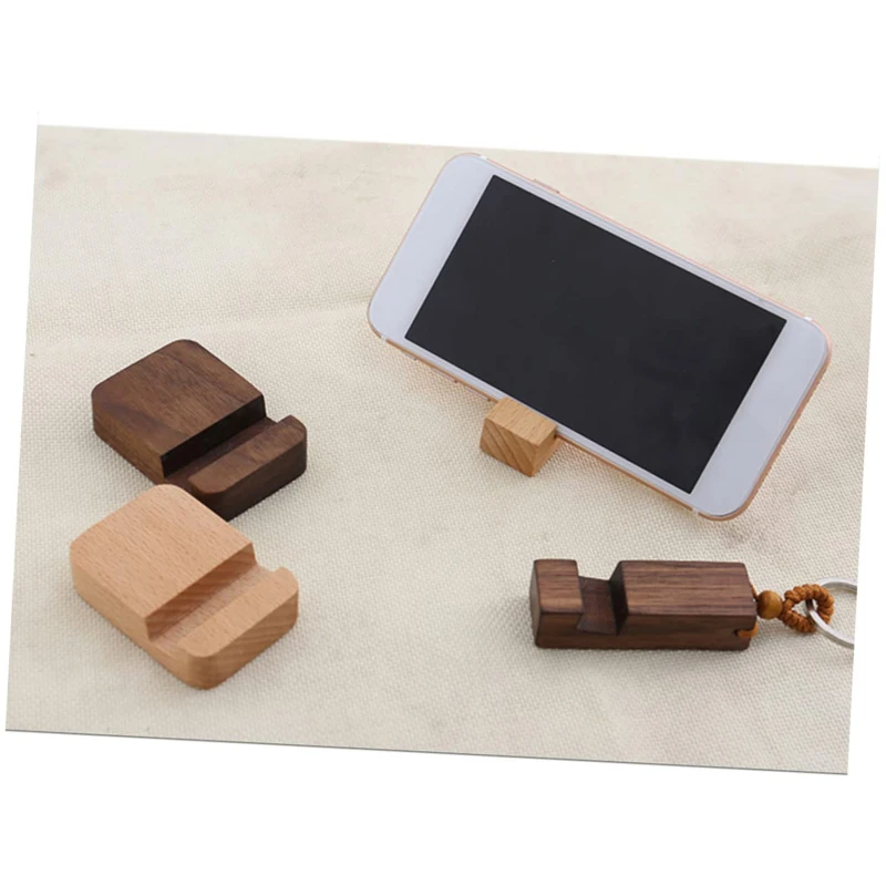 Wooden Cell Phone Stand Tablet Stand Phone Dock Cradle Holder Stand Compatible with All iOS & All Android Smartphone Accessories