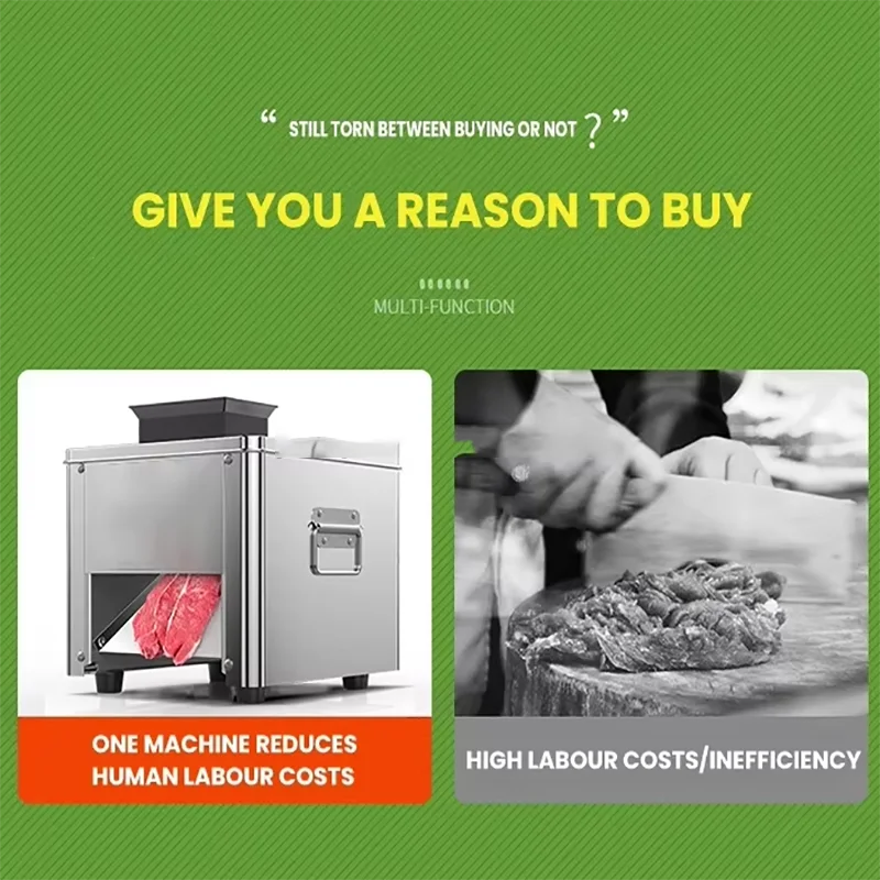 

Commercial Stainless Steel Automatic Meat Cutting and Mince Machine for Household Electric New Condition