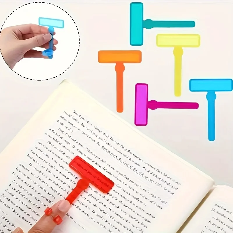 مجموعة واحدة من أجهزة تعقب القراءة الإبداعية مع 8 حلقات إصبع ملونة، وهايلايتر تركيز الإصبع، ودليل شريط القراءة، وأفضل منتج قيمة