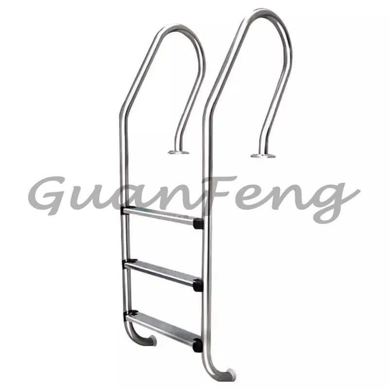 316 Stainless Steel Underwater Pool Ladder, 1.0mm Thick Non-Slip Swimming Pool Access Ladder, No Pre-embedding Required