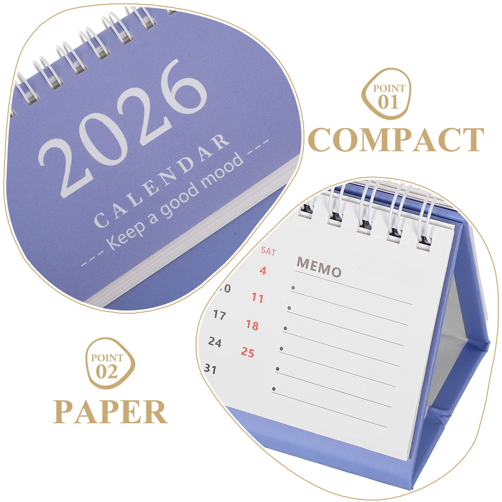 18 Months 2025-2026 Mini Standing Flip Small Desk Calendar For Home Office School Planning Desktop Organizer Tabletop Calendar