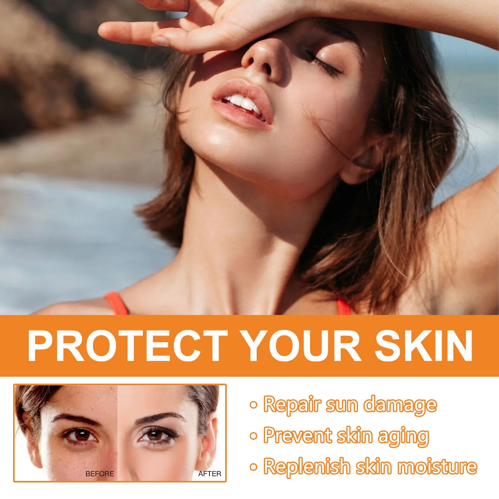 Sunscreen Spf 50+ Anti-Aging Reduce Sun Spots Relieve Redness Sun Protection Whiten Hydrating Moisturizer Oil Control Skin Care
