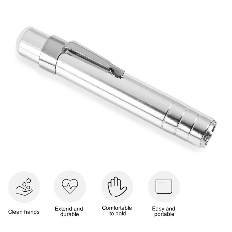 Soporte de tiza de Metal para pizarra de profesor, bolso de mano con Clip para ahorro de tiza, plateado, 5 uds.