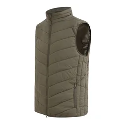 Men Ultra Light Down Vest Jacket Male Winter Warm Liner Sleeveless Vest Coat For Middle Aged Elderly