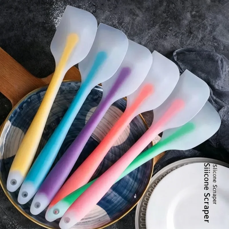 1/2 Pcs  High Temperature Resistant Integrated Scraper Baking Transparent Oil Coated Pancake Kitchen Baking Functional Scraper