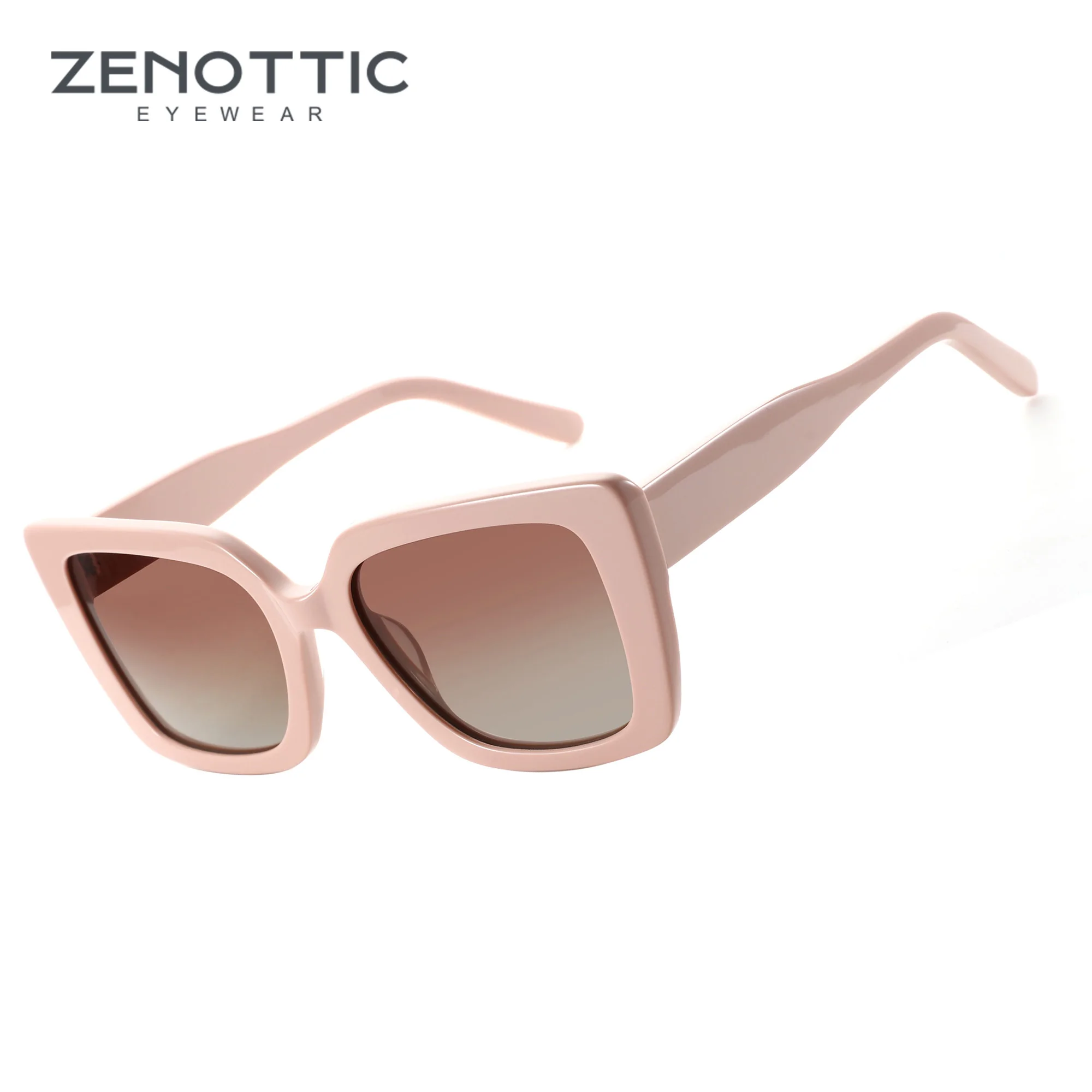 ZENOTTIC 2025 Square Polarized Sunglasses Women Thick Frame UV400 Protection Acetate Sun Glasses for Ladies Shopping Gift