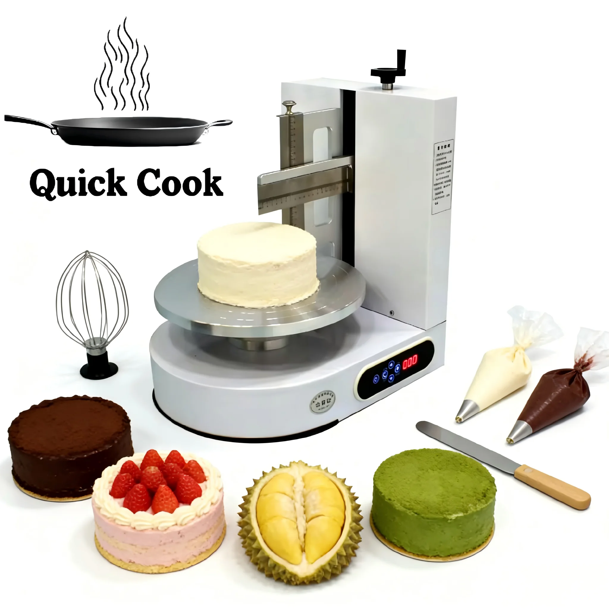 Fully Automatic Cake Smoother Machine Cake Maker Electric Frosting Decorating Icing Machine for Layer Crepe Production
