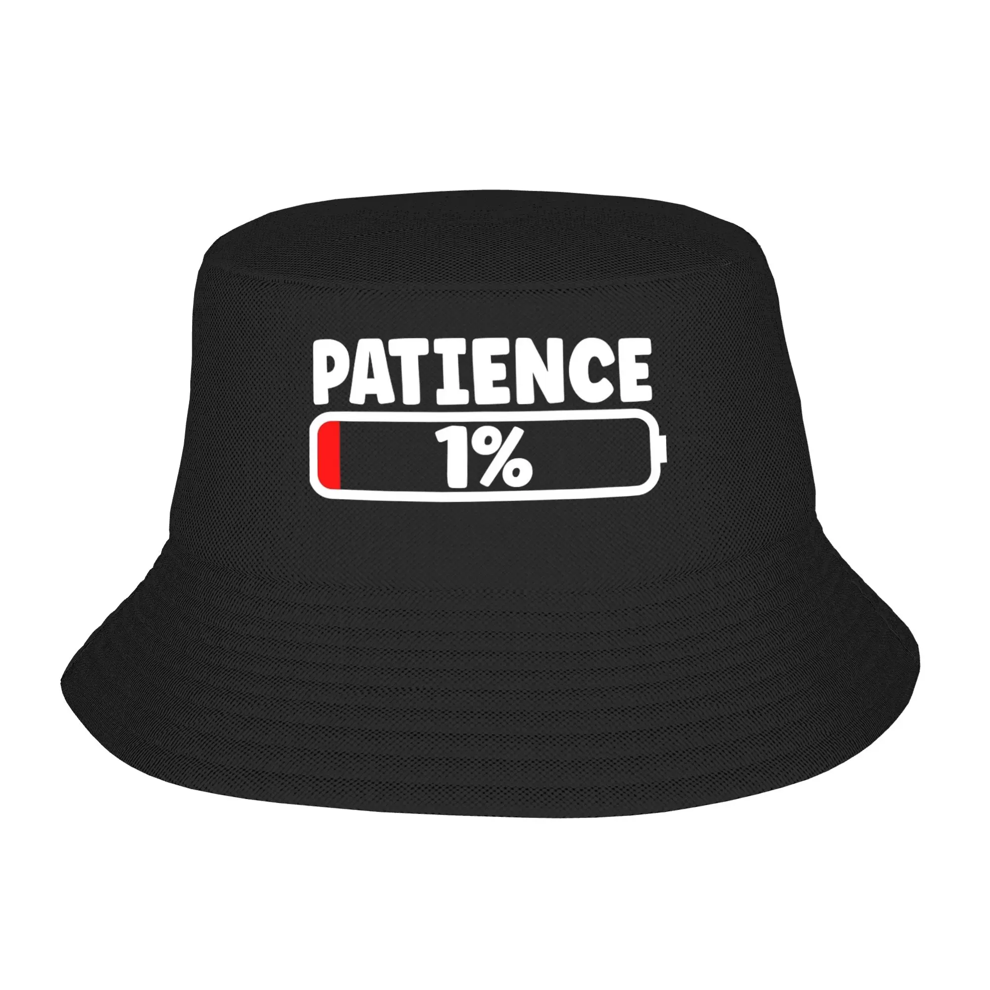 Patience at 1% Gift Bucket Hats Gift For Women Lovely  Vocation Caps For Travel Lightweight